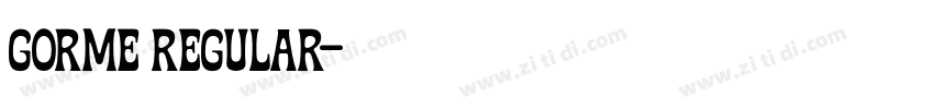 Gorme Regular字体转换 Gorme Regular字体转换